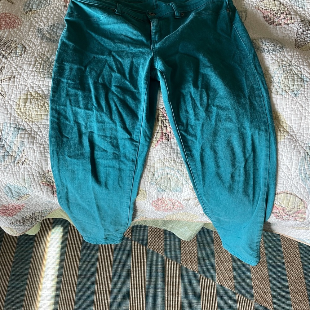 Lila Ryan Teal Jeans 30 Waist